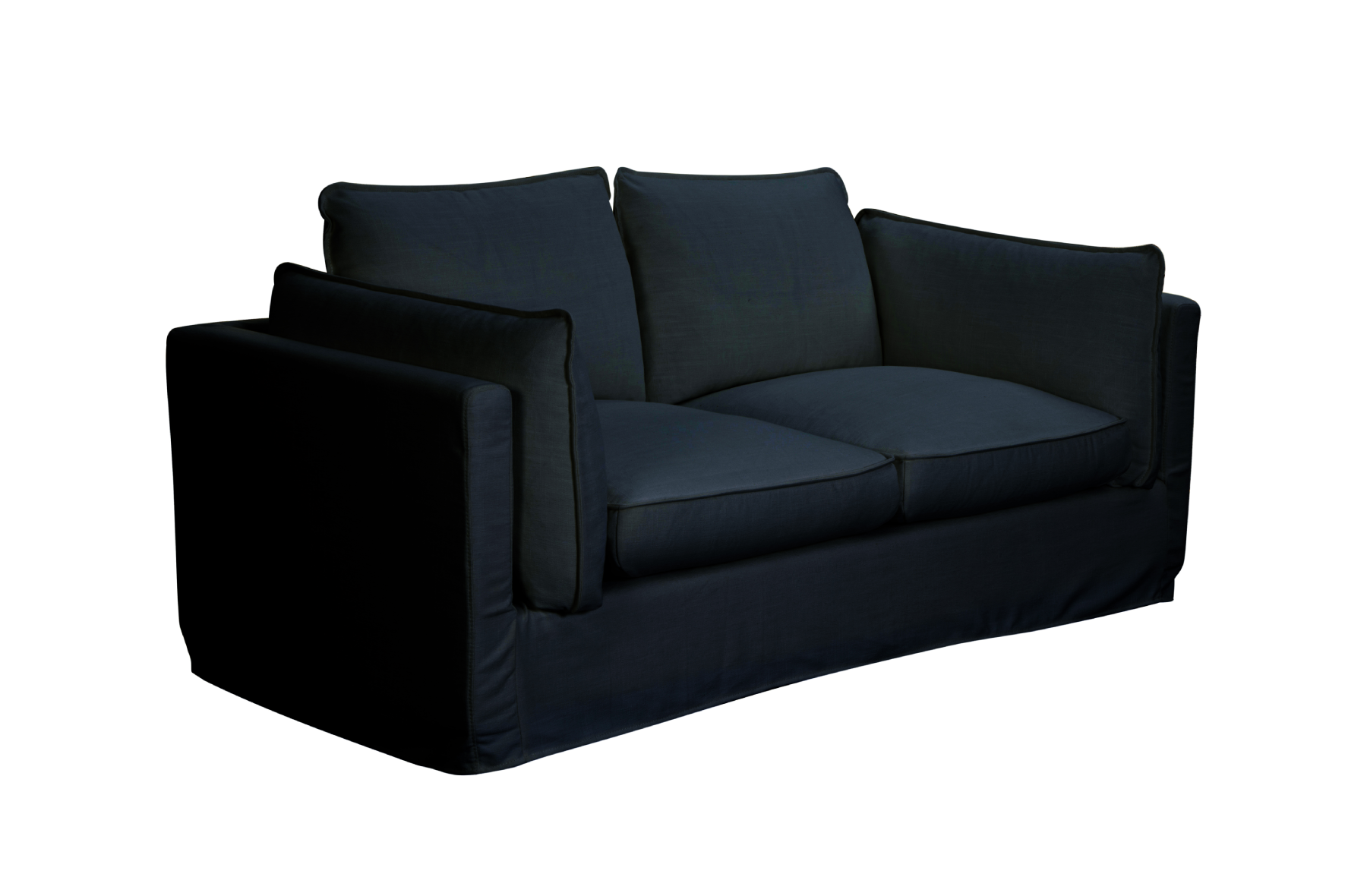 Montville Linen 2 seater sofa Black