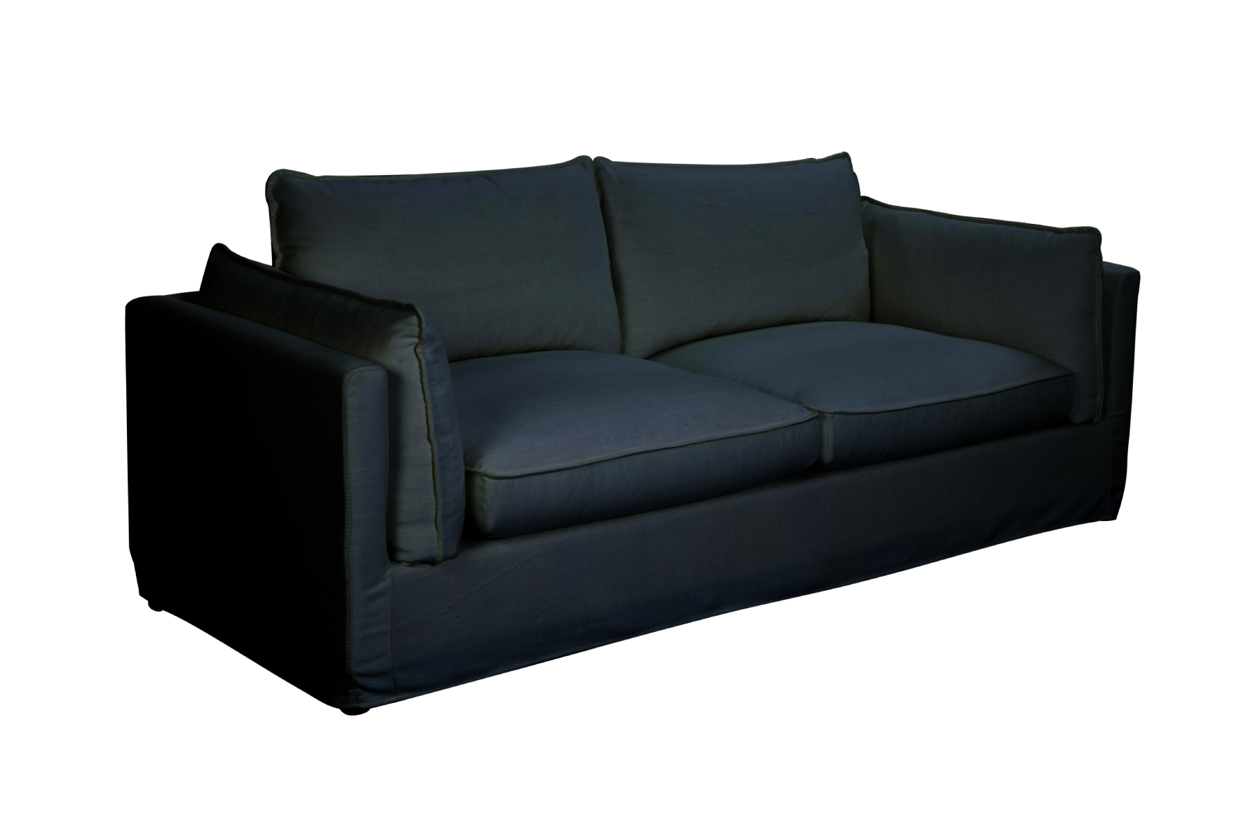 Montville Linen 3 seater sofa Black