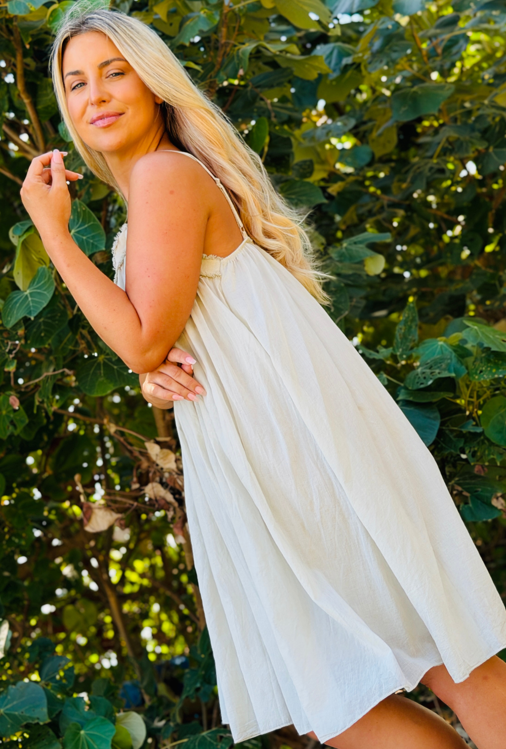 Untied & Unbothered Short Dress - Pebble