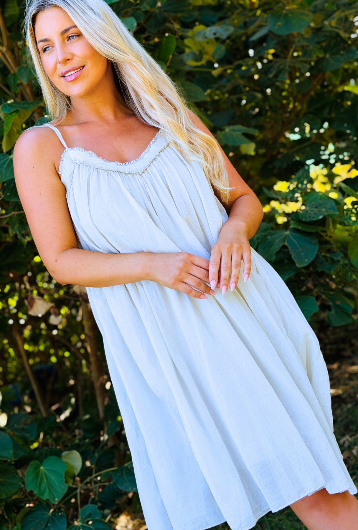 Untied & Unbothered Short Dress - Daisy