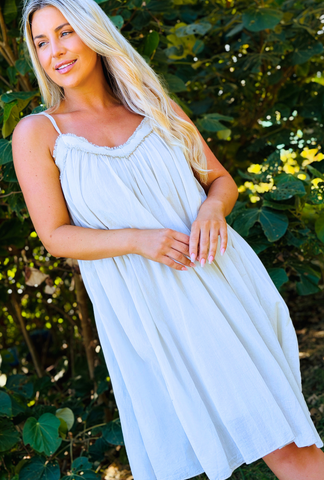 Untied & Unbothered Short Dress - Daisy