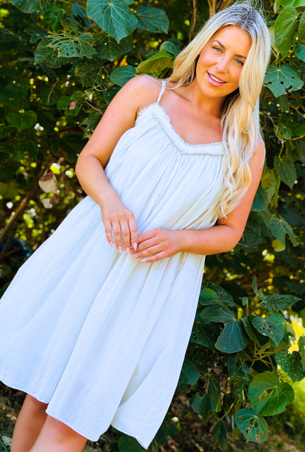 Untied & Unbothered Short Dress - Daisy