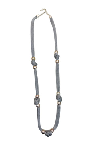 Tied in Style Silver Necklace