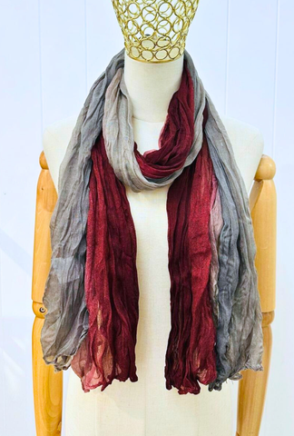 Cozy Twist Scarf 49 - Maroon