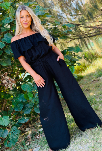 Laidback Luxe Pants - Onyx
