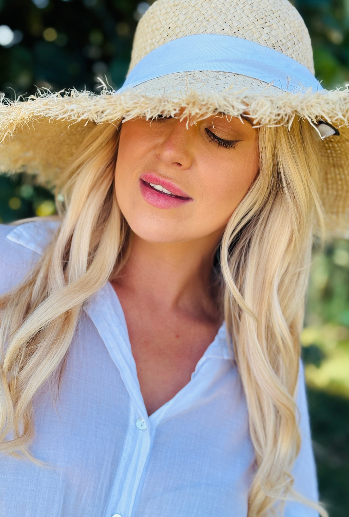 Cover Me Cutie - White Ribbon Hat