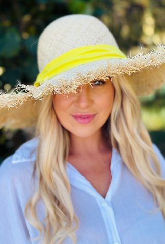 Cover Me Cutie - Yellow Ribbon Hat