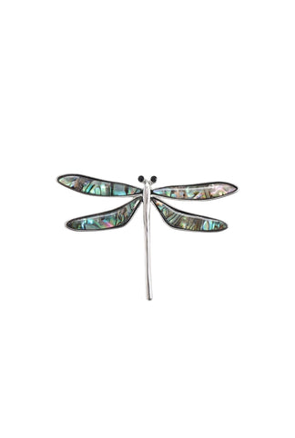Sea Glass Dragonfly Brooch