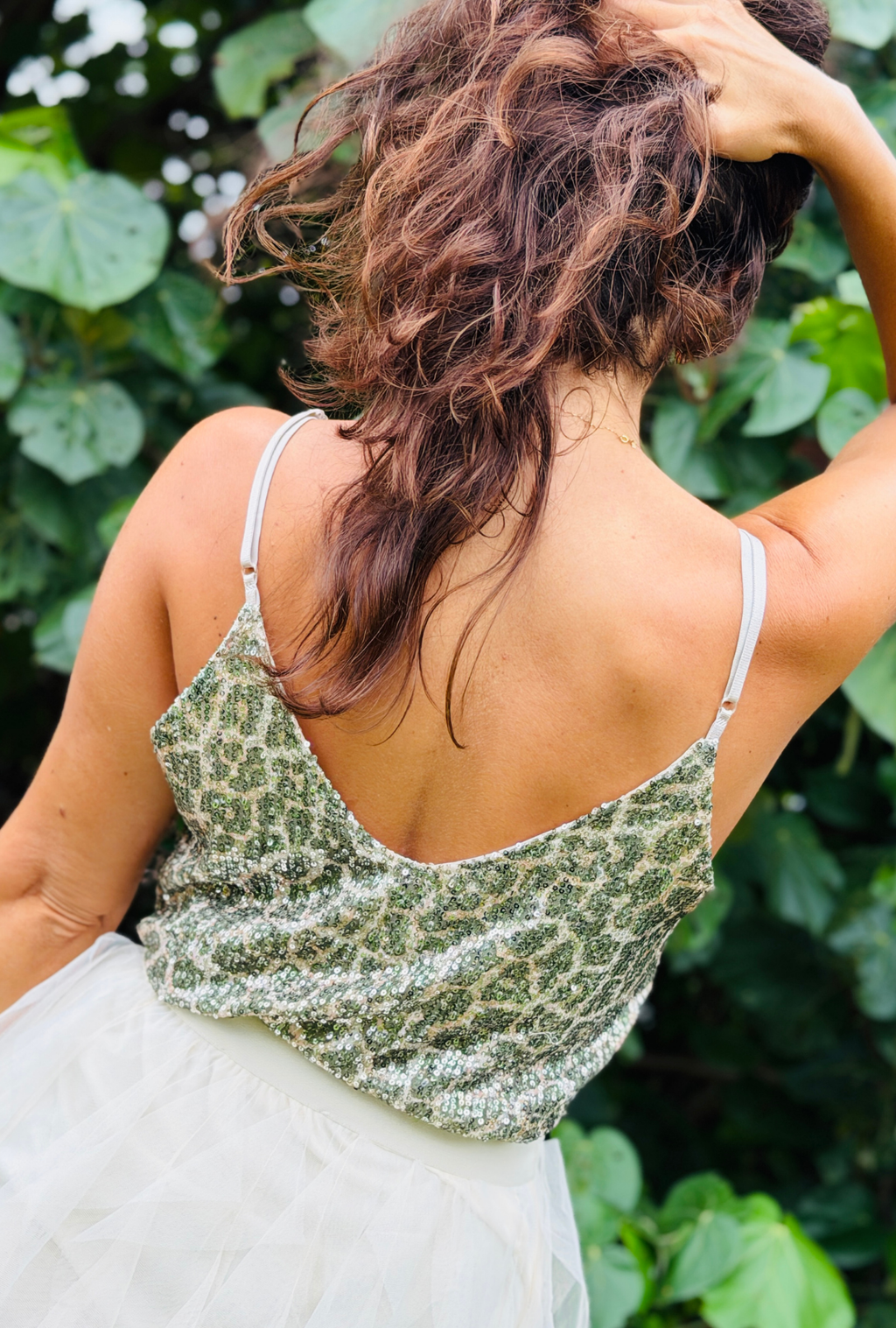 Leopard Singlet - Sage