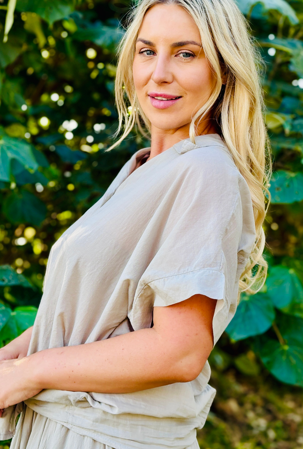 Tie Me Up Top - Taupe