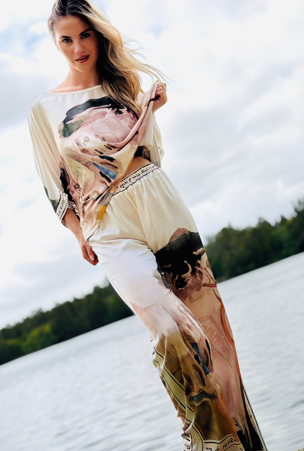 Pretty in Paint Relaxed Fit Top - Natural