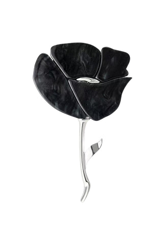 Midnight Rose Brooch