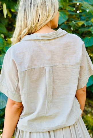 Tie Me Up Top - Taupe