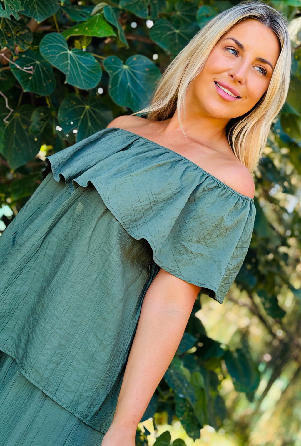 Laidback Luxe Layered Top - Sage