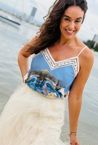 Pretty in Paint Top - Sky