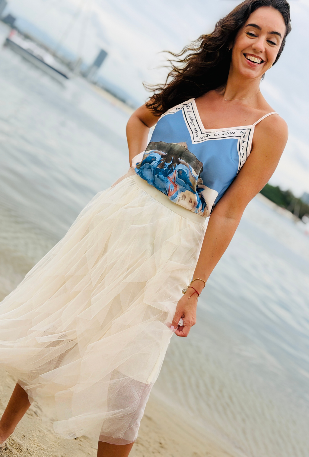 Pretty in Paint Top - Sky