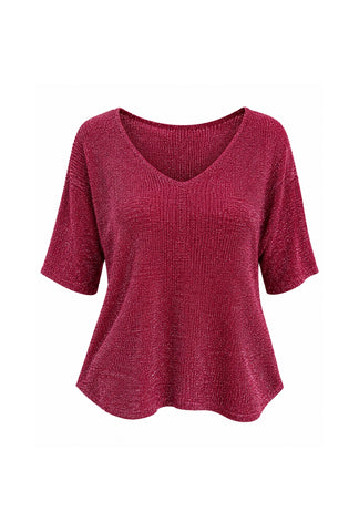 Born To Sparkle Top - Cherry