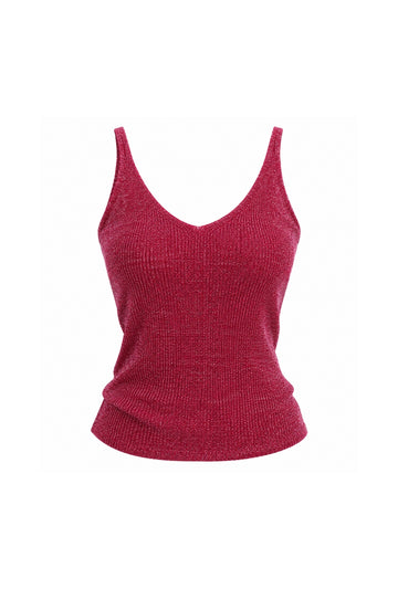 Born To Sparkle Singlet - Cherry