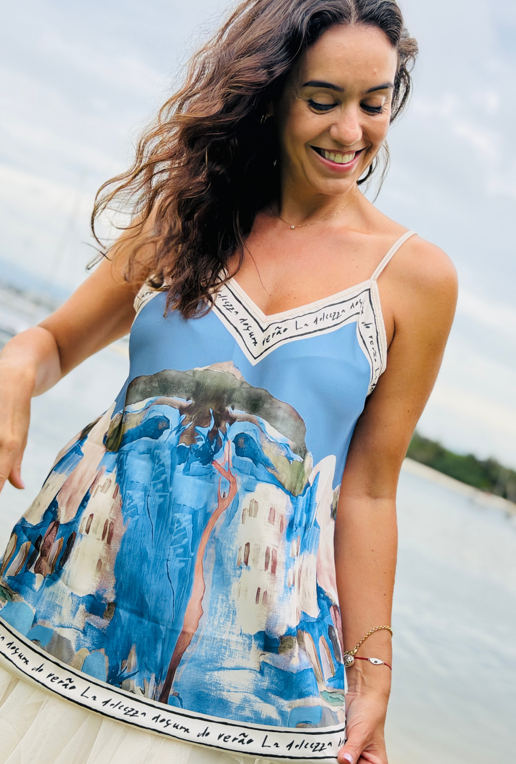 Pretty in Paint Top - Sky