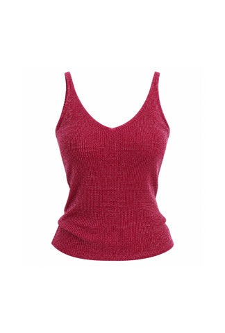 Born To Sparkle Singlet - Cherry