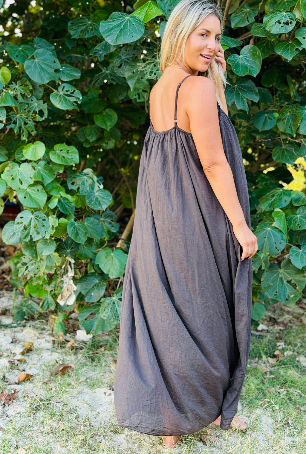 Untied & Unbothered Long Dress - Cocoa