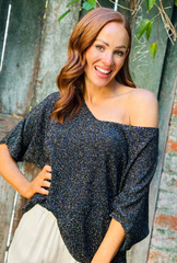 Born To Sparkle Top - Midnight