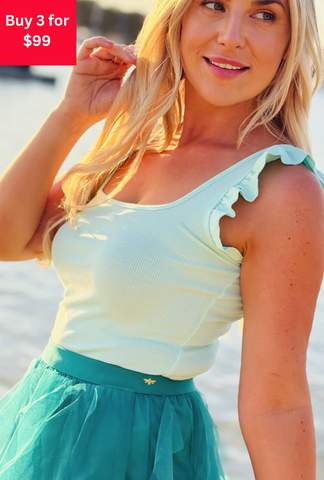 Solar Flair Singlet - Mint