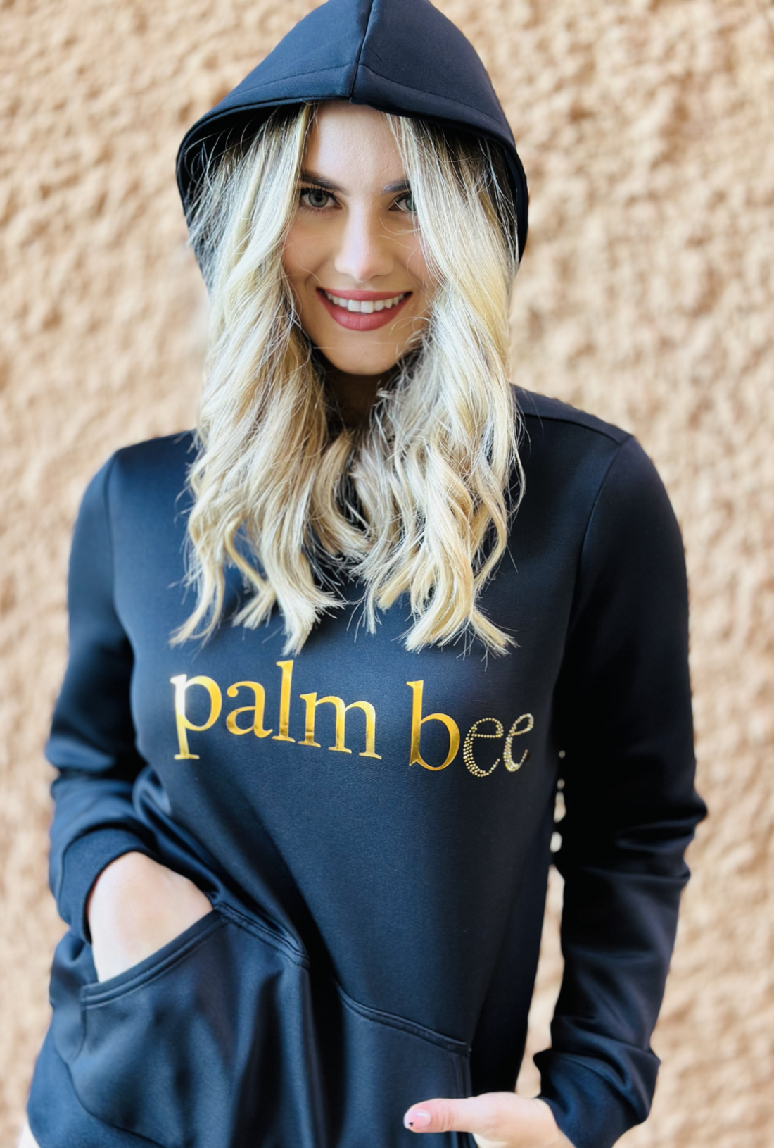 Palm Bee Hoodie Series One Black