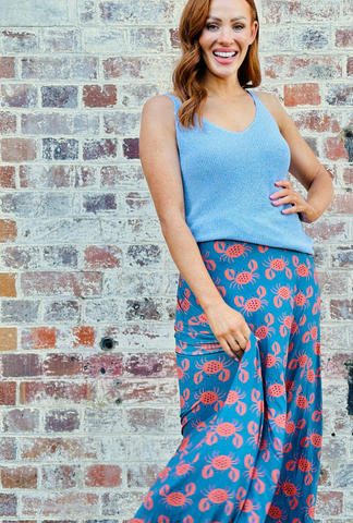 Pinch Me Pretty Skirt - Coral + Sky