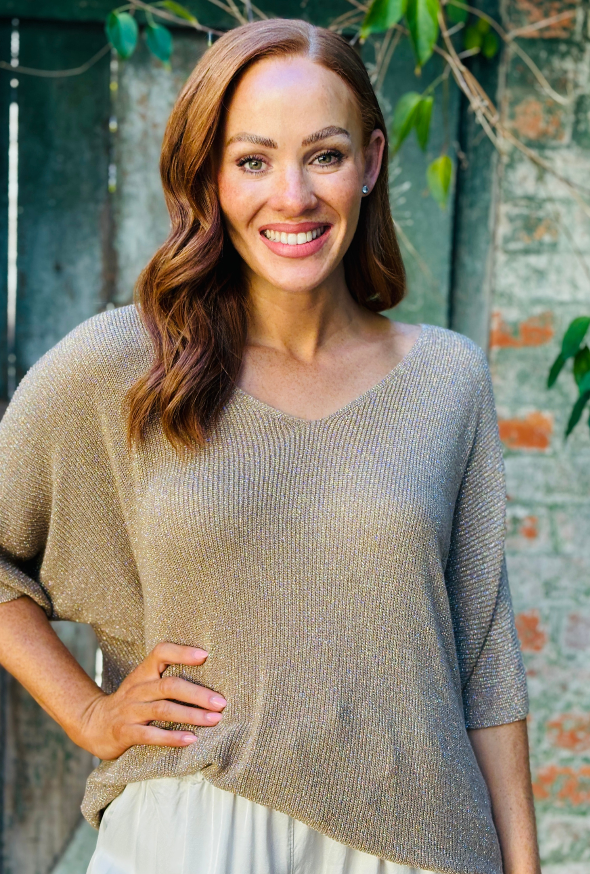 Born To Sparkle Top - Gold