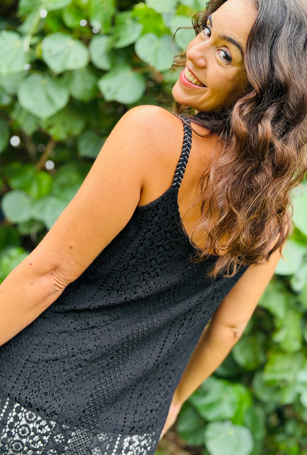 Laced with Love Singlet Top - Onyx