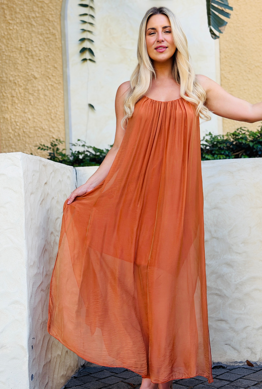 Barely A Whisper Dress - Golden