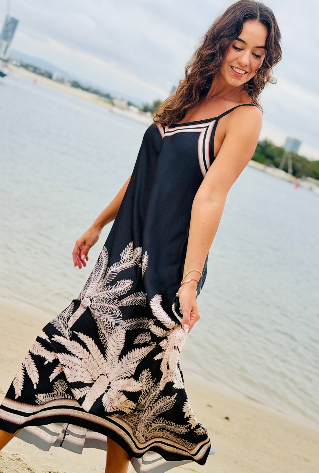 Palm Affair Dress - Midnight