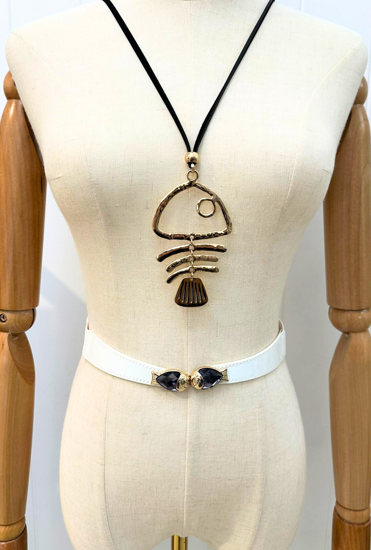 Little Fish Are Sweet Belt - White