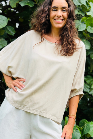 Take It Or Sleeve It Top - Natural