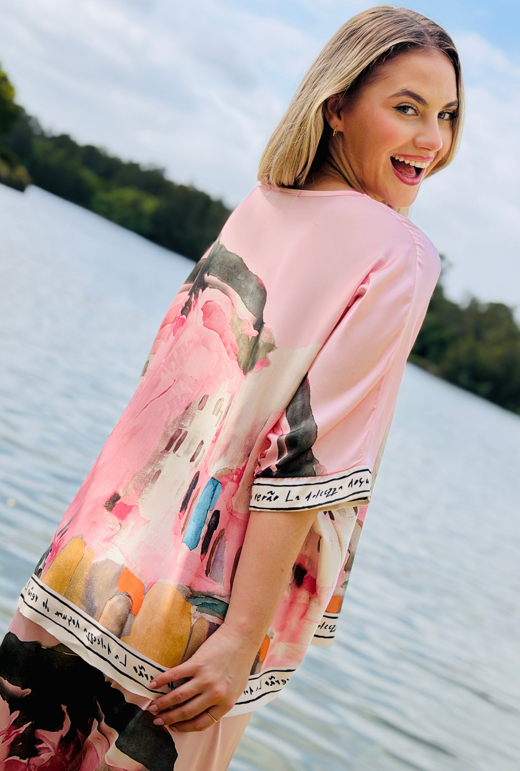 Pretty in Paint Relaxed Fit Top - Rose