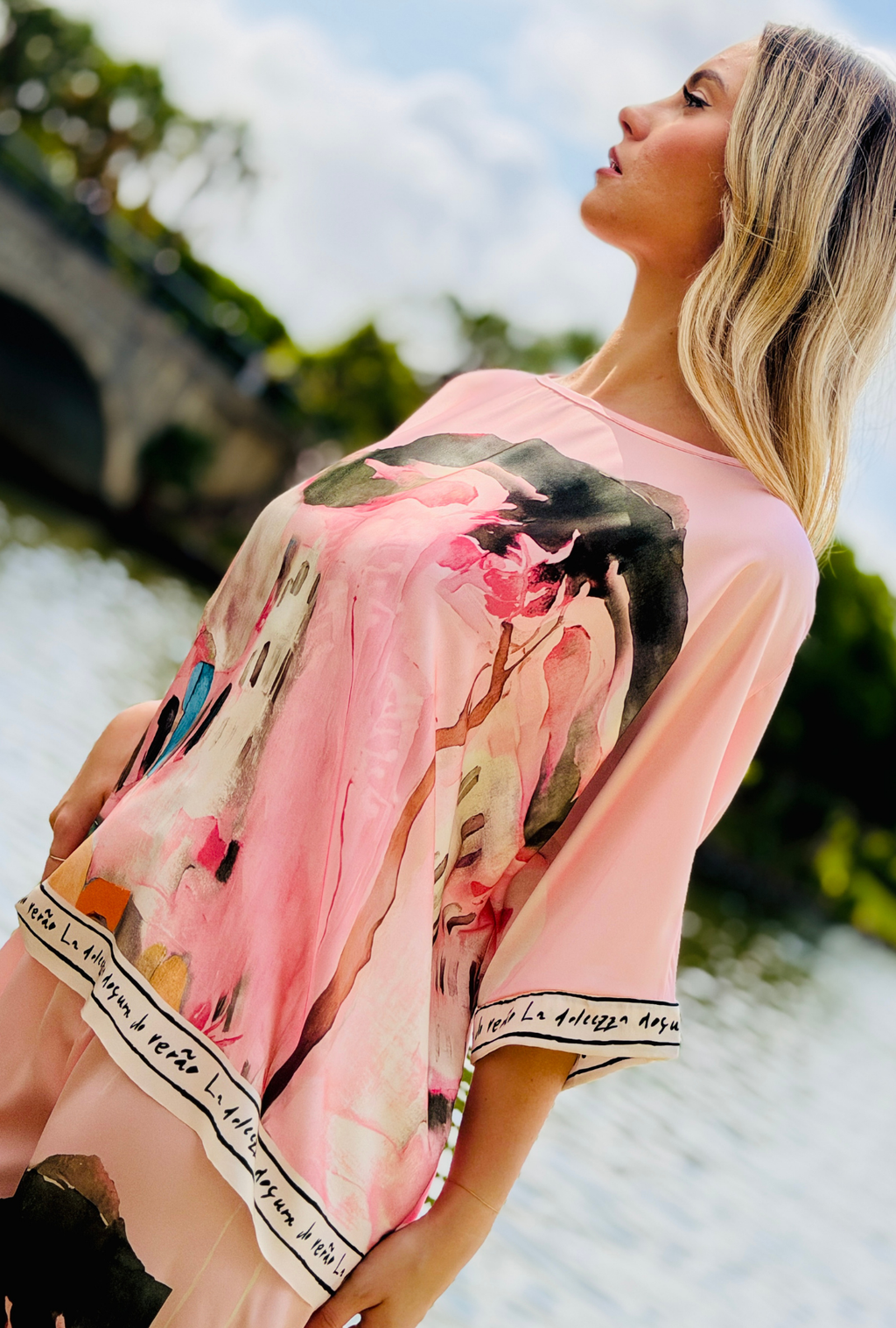 Pretty in Paint Relaxed Fit Top - Rose