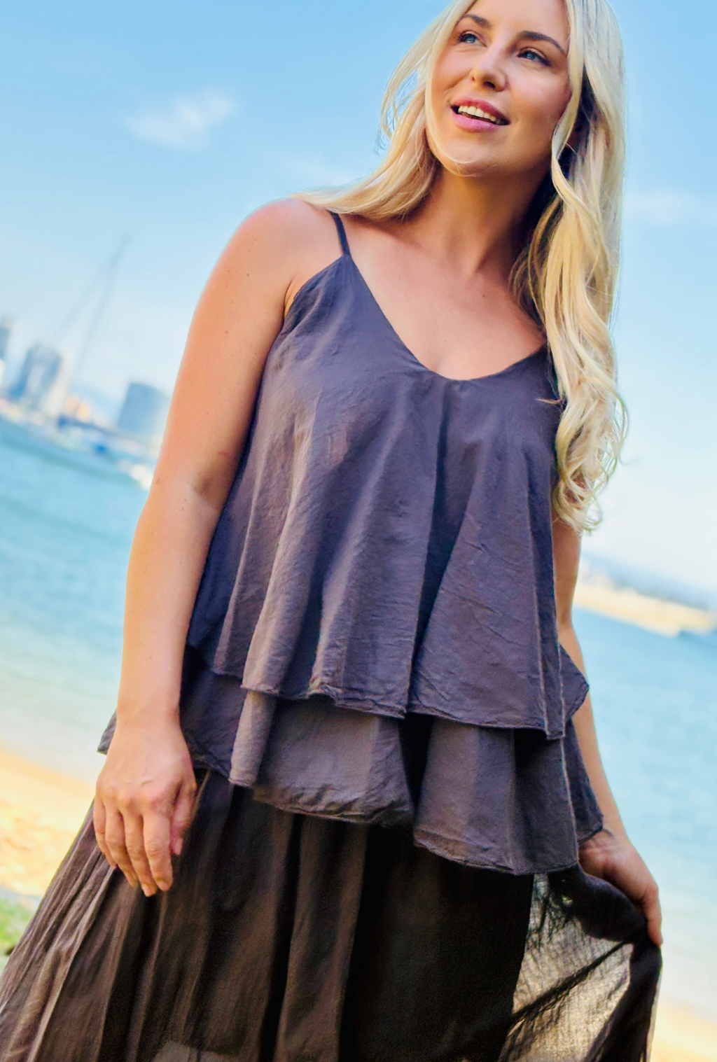 Untied & Fancy Free Top - Cocoa