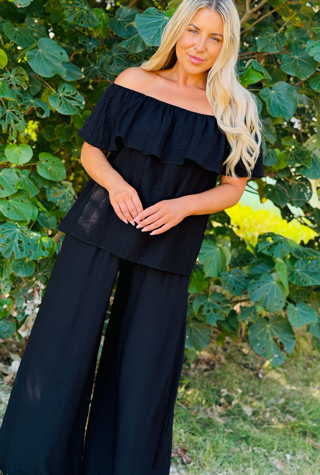 Laidback Luxe Pants - Onyx