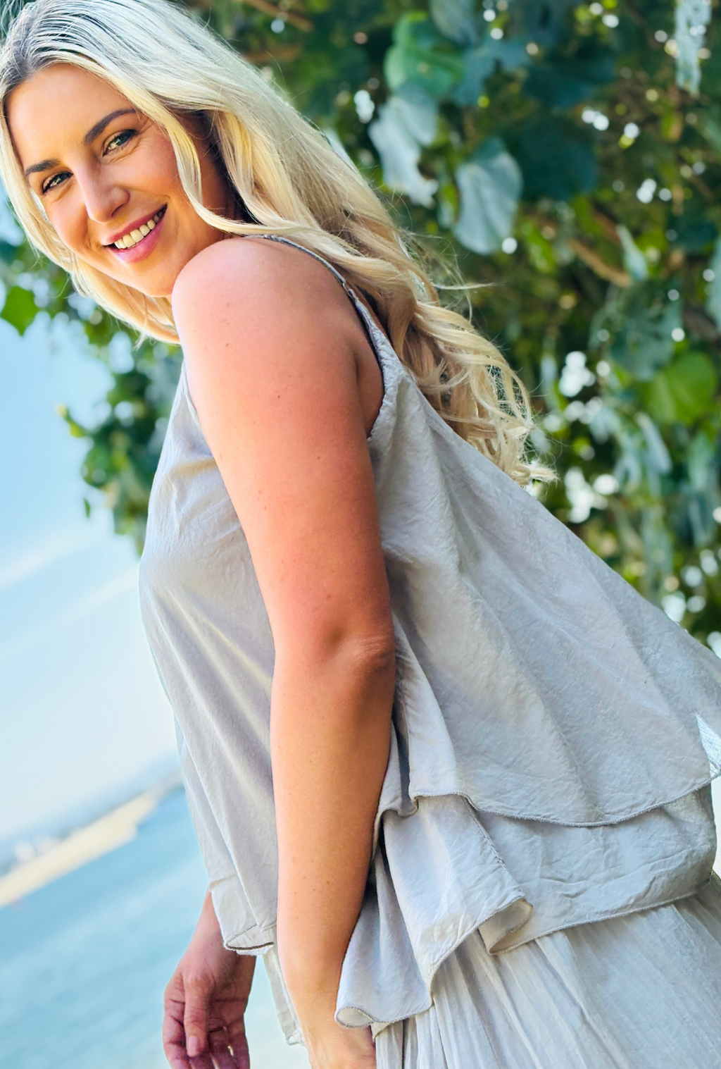 Untied & Fancy Free Top - Taupe