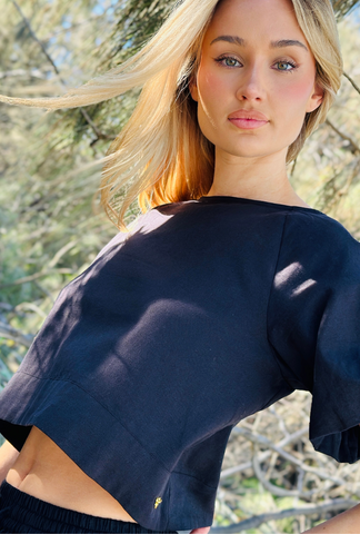 Oasis Blouse - Under the Palms – Onyx