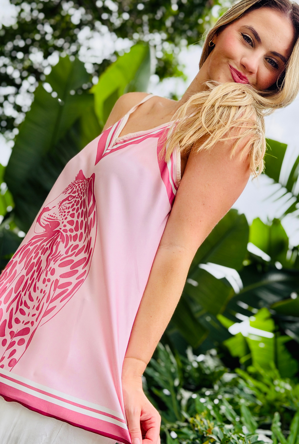 Feline Fine Top - Rose