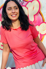 Caught You Looking Tee - Coral