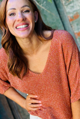 Born To Sparkle Top - Flame