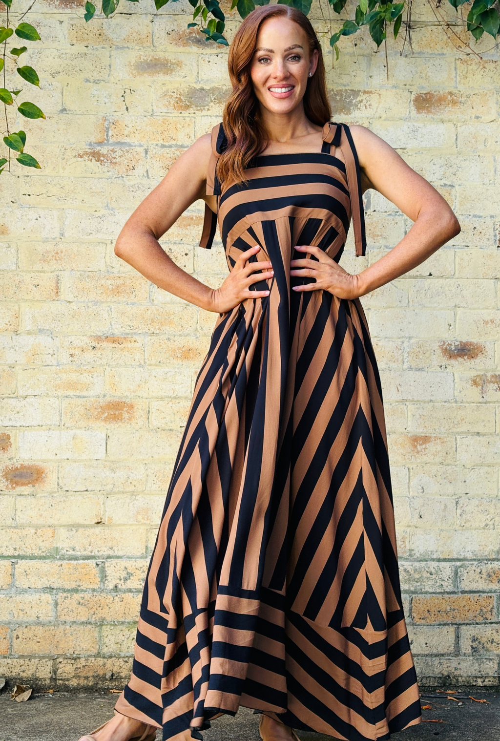 Ribbons and Daydreams Maxi Dress - Tan