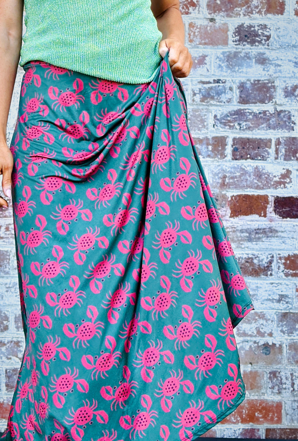Pinch Me Pretty Skirt - Pink + Sage
