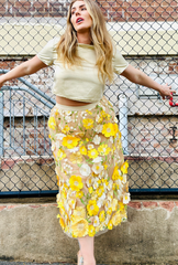 Limited Edition Get Carried Away Skirt - Sunshine Bloom