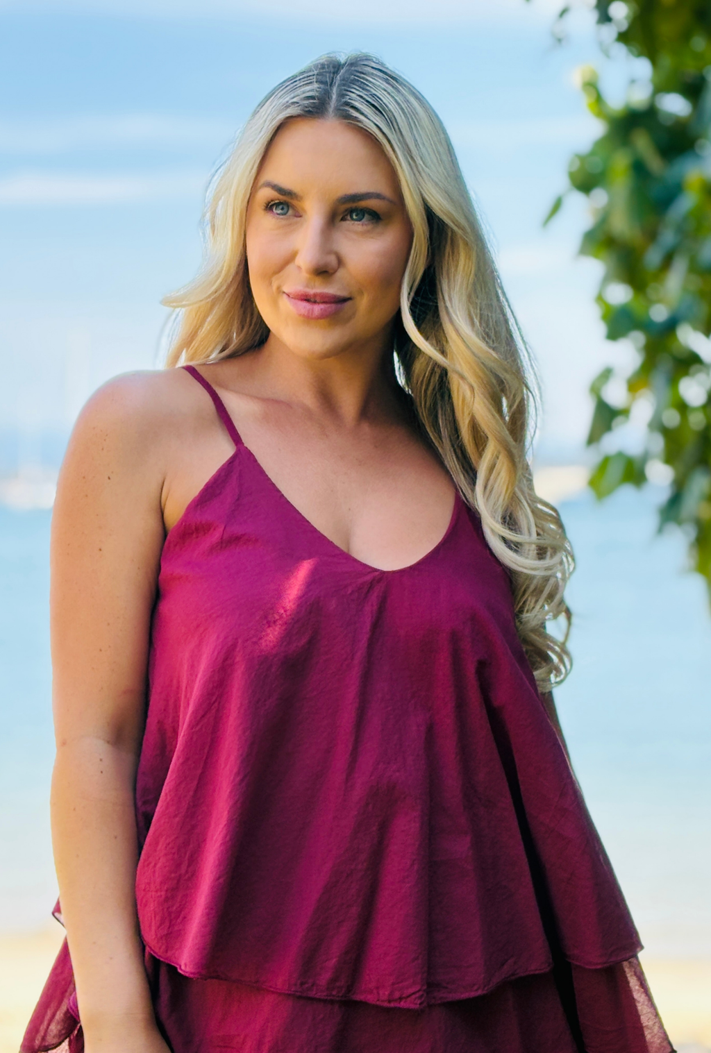 Untied & Fancy Free Top - Cherry