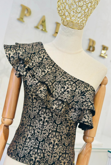 Cold Shoulder Top - Brocade Collection