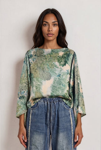 Heaven Sent Top - Green Jungle